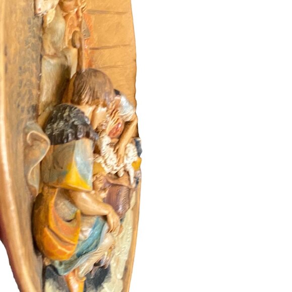 Vtg 1987 Fontanini Christmas Plate O Come Let Us Adore Him Elio Simonetti 9" 3D - Picture 7 of 8